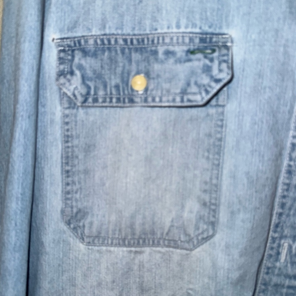 Old Navy Dungarees Blue Denim Shirt - Picture 6 of 12